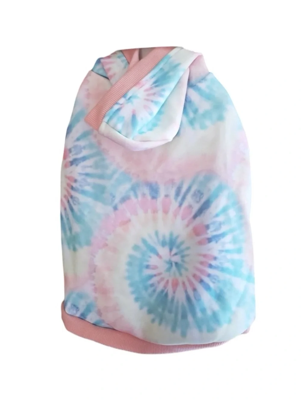 Top Paw Tie dye Rainbow hooded dog sweatshirt size small